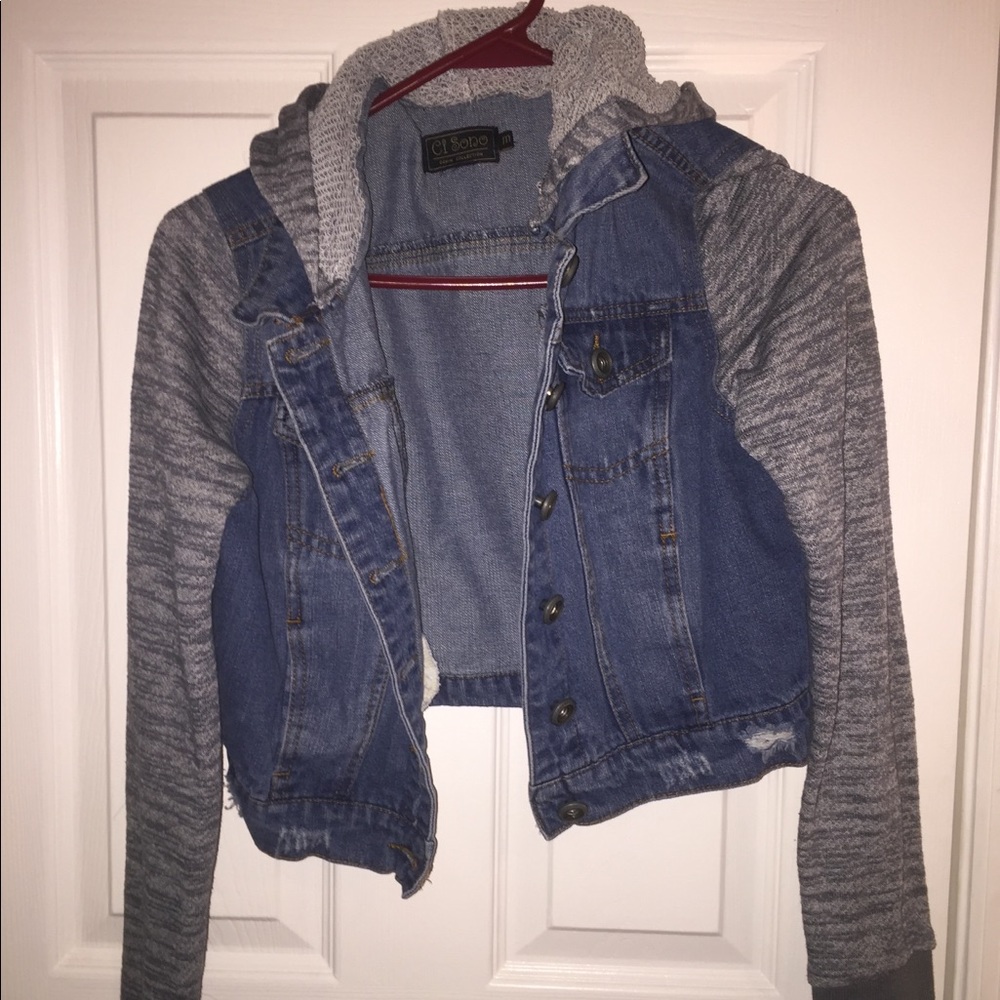 Ci Sono jean cropped jacket
